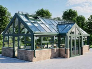 thermal break aluminum sunroom, heavy-duty custom sunroom, architectural calculation sunroom, Break Aluminum Sunroom for Custom Builds YSGH-241